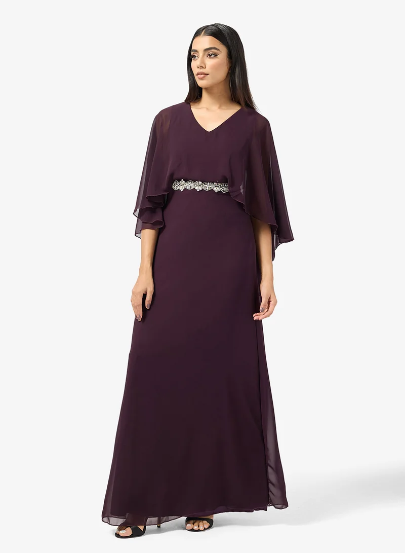 Khizana  A-line Dress With Cape for Women | Best Price UAE
